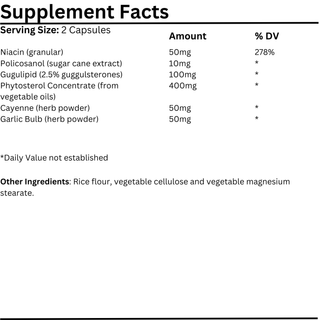 Natural Vitamins - Cholesterol Formula 60 Capsules - ALTERhubs - The Wellness Store