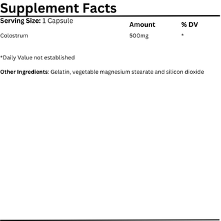Natural Vitamins - Colostrum 500mg 60 Capsules - ALTERhubs - The Wellness Store