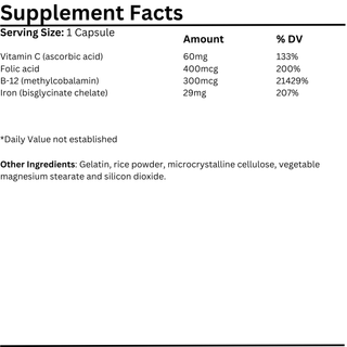 Natural Vitamins - Iron Chelate Formula 50/100 Capsules - ALTERhubs - The Wellness Store