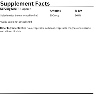 Natural Vitamins - Selenium 200mcg 100 Capsules - ALTERhubs - The Wellness Store