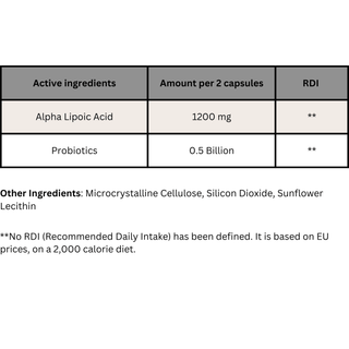 EASTAR - ALA Double 1200mg 60 Capsules - ALTERhubs - The Wellness Store