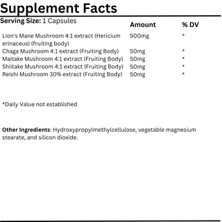 Green Forest - Lion's Mane Complex 500mg 60 Capsules - ALTERhubs - The Wellness Store