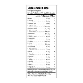 Natural Doctor - 20 Free Aminos 120 Capsules - ALTERhubs The Wellness Store