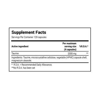 Natural Doctor - Taurine 500 mg 120 Capsules - ALTERhubs The Wellness Store
