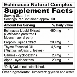 Natural Vitamins - Echinachia Natural Complex 50ml - ALTERhubs The Wellness Store