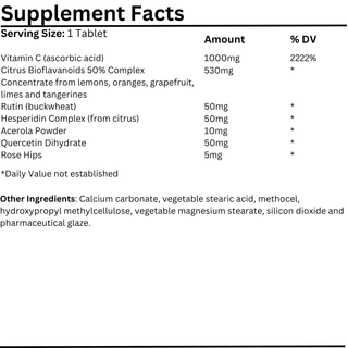 Natural Vitamins - Formula C 1000mg 30/50/100 Tablets - ALTERhubs - The Wellness Store