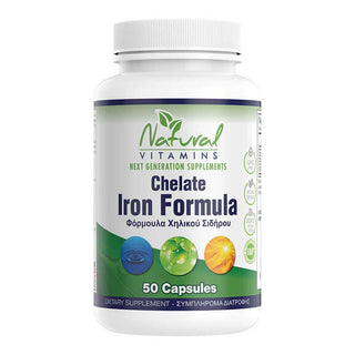 Natural Vitamins - Iron Chelate Formula 50/100 Capsules - ALTERhubs - The Wellness Store