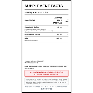 Natural Vitamins - Joint and Arthritis Formula 60/120 Capsules - ALTERhubs The Wellness Store