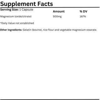 Natural Vitamins - Magnesium Complex 500mg 60 Capsules - ALTERhubs - The Wellness Store