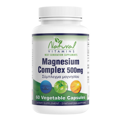 Natural Vitamins - Magnesium Complex 500mg 60 Capsules