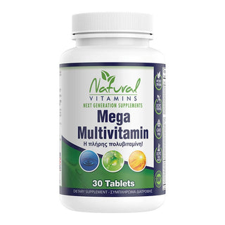 Natural Vitamins - Mega Multivitamin 30/60 Tablets - ALTERhubs - The Wellness Store