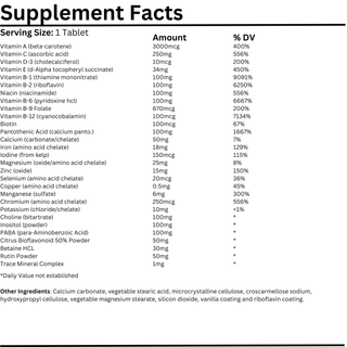 Natural Vitamins - Mega Multivitamin 30/60 Tablets - ALTERhubs - The Wellness Store