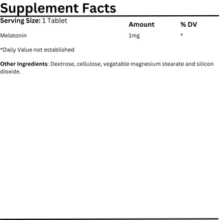 Natural Vitamins - Melatonin 1mg 100/200 Tablets - ALTERhubs - The Wellness Store