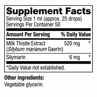 Natural Vitamins - Milk Thistle 50ml - ALTERhubs The Wellness Store