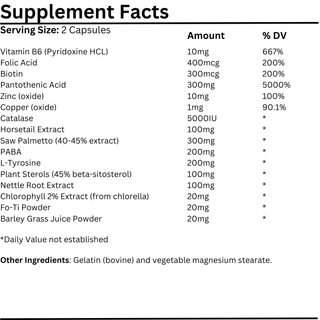 Natural Vitamins - No Gray 30/60 Capsules - ALTERhubs - The Wellness Store