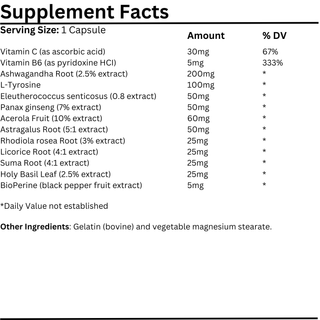 Natural Vitamins - No Stress Formula 60 Capsules - ALTERhubs - The Wellness Store