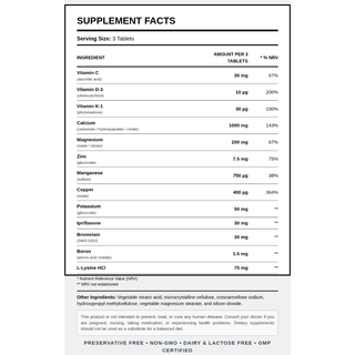 Natural Vitamins - Osteo Formula 45/90 Tablets - ALTERhubs The Wellness Store