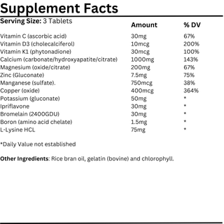 Natural Vitamins - Osteo Formula 45/90 Tablets - ALTERhubs - The Wellness Store