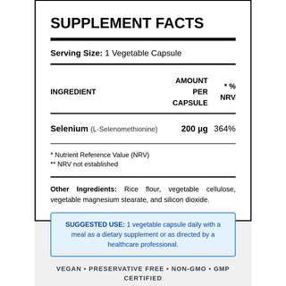 Natural Vitamins - Selenium 200mcg 100 Capsules - ALTERhubs The Wellness Store