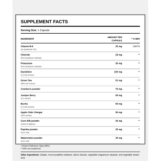 Natural Vitamins - Water Off Formula 60 Capsules - ALTERhubs The Wellness Store