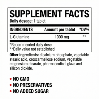 True Muscle - L-Glutamine 1000mg 100 Tablets - ALTERhubs The Wellness Store