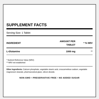 True Muscle - L-Glutamine 1000mg 100 Tablets - ALTERhubs The Wellness Store