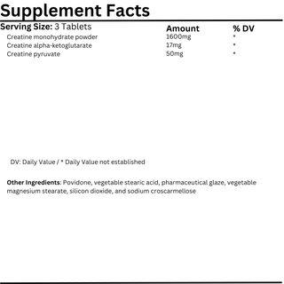 Truemuscle - Creatine Tri - Phase 1667mg 90 Tablets - ALTERhubs - The Wellness Store
