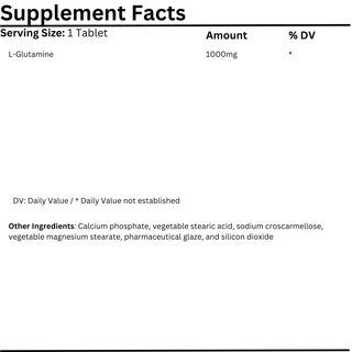 Truemuscle - L - Glutamine 1000mg 100 Tablets - ALTERhubs - The Wellness Store
