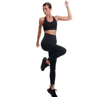 Walk - Laser Cut Compression Sports Leggings Black - ALTERhubs The Wellness Store