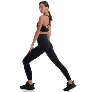 Walk - Laser Cut Compression Sports Leggings Black - ALTERhubs The Wellness Store